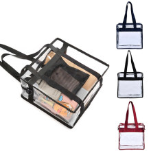 Amazon Ebay Hot Selling Clear PVC Tote Bag Transparent Handbag Shoulder Bag